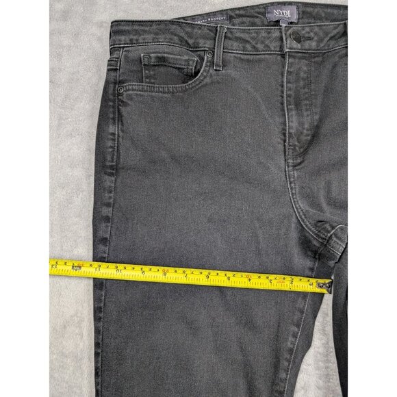 NYDJ Barbara Bootcut Jeans Womens Size 14 Charcoal Wash High Rise Shaping Sculpt - Picture 10 of 11